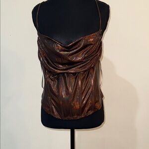 Sincerely Jules Metallic Copper Camisole